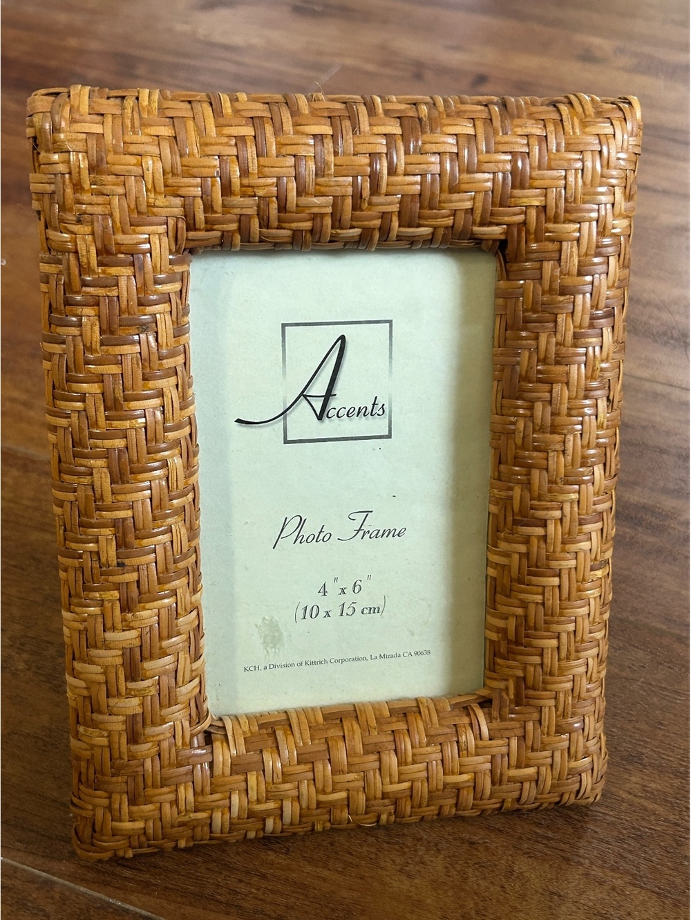 Accents 4x6 Woven Rattan Photo Frame